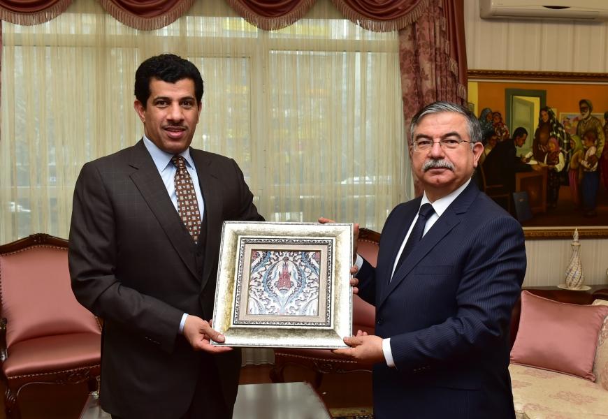 Bakan Yılmaz, Katar´ın Ankara Büyükelçisi Al-Şafi´yi kabul etti